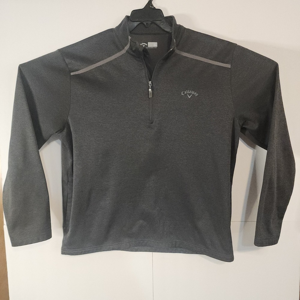 Callaway Golf Mens Quarter Zip‎ Pullover Long Sleeve Dark Gray XXL